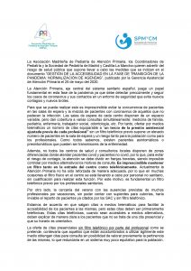 Escrito Sobre El Documento Gestion De La Accesibilidad A Centros De Atencion Primaria En La Fase De Transicion De La Pandemia Normalizacion De Agendas Ampap
